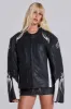 Crash Leather Biker Jacket sold by Jaded London