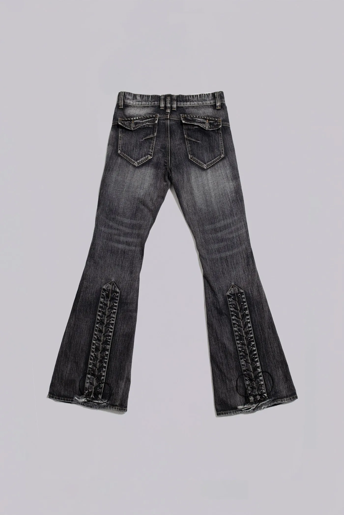 Washed Black Laced Flared Jeans sold by Jaded London product image thumbnail 3