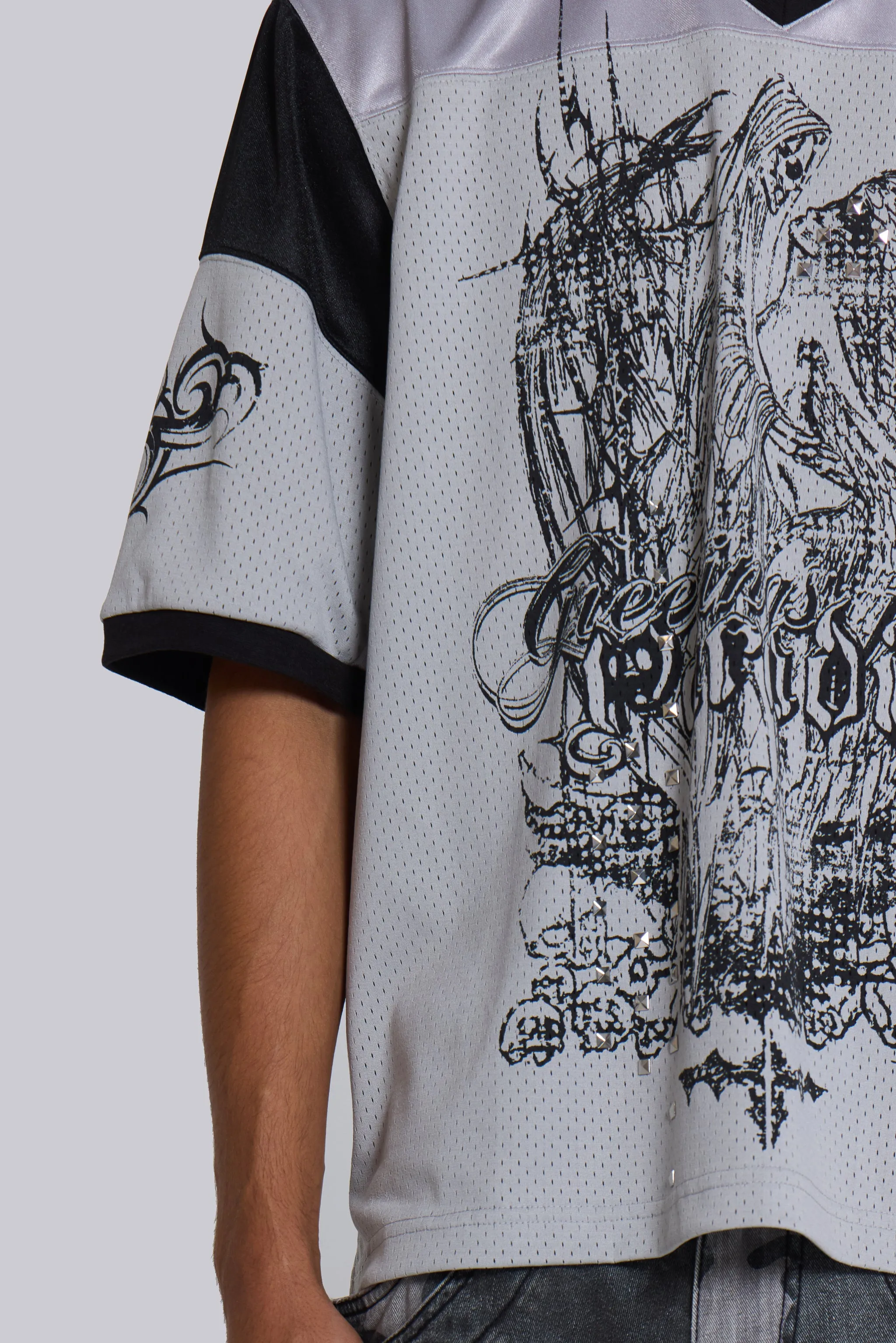 Paradise Silver Football Jersey sold by Jaded London product image thumbnail 5