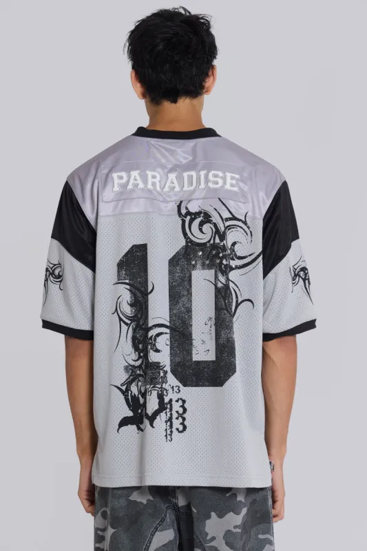 Paradise Silver Football Jersey sold by Jaded London
