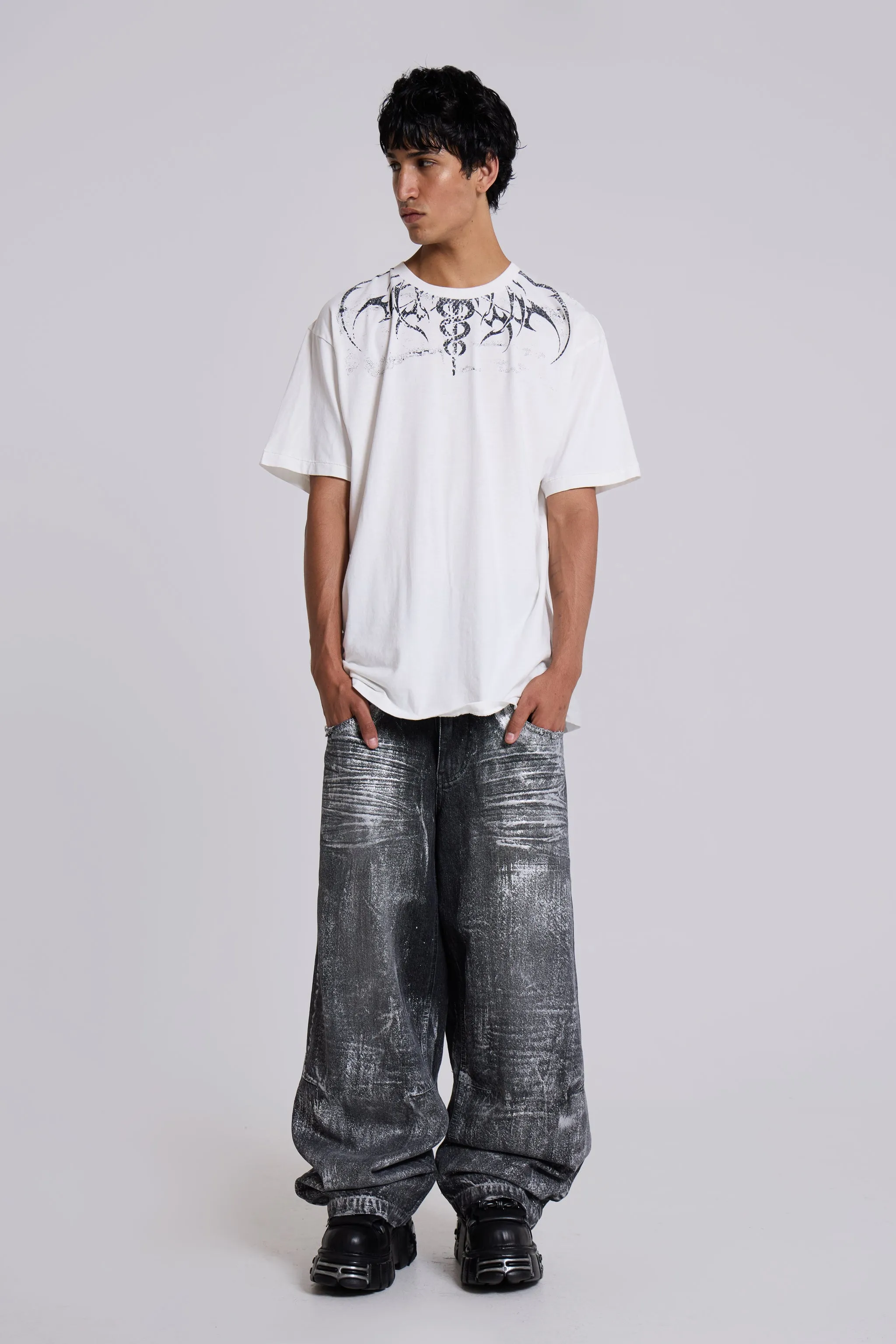 Gunmetal Colossus Jeans sold by Jaded London product image thumbnail 3