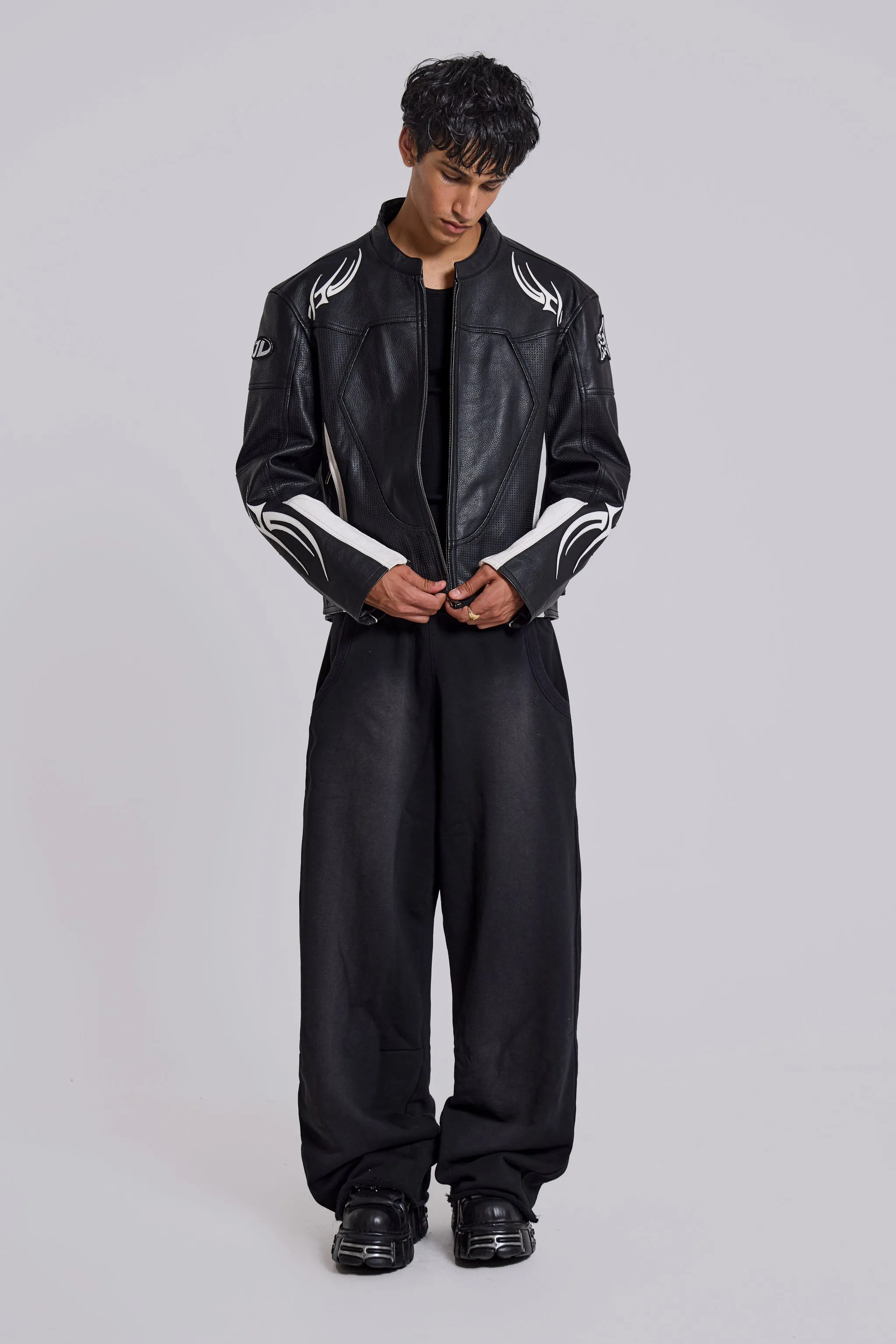 Crash Leather Biker Jacket sold by Jaded London product image thumbnail 3