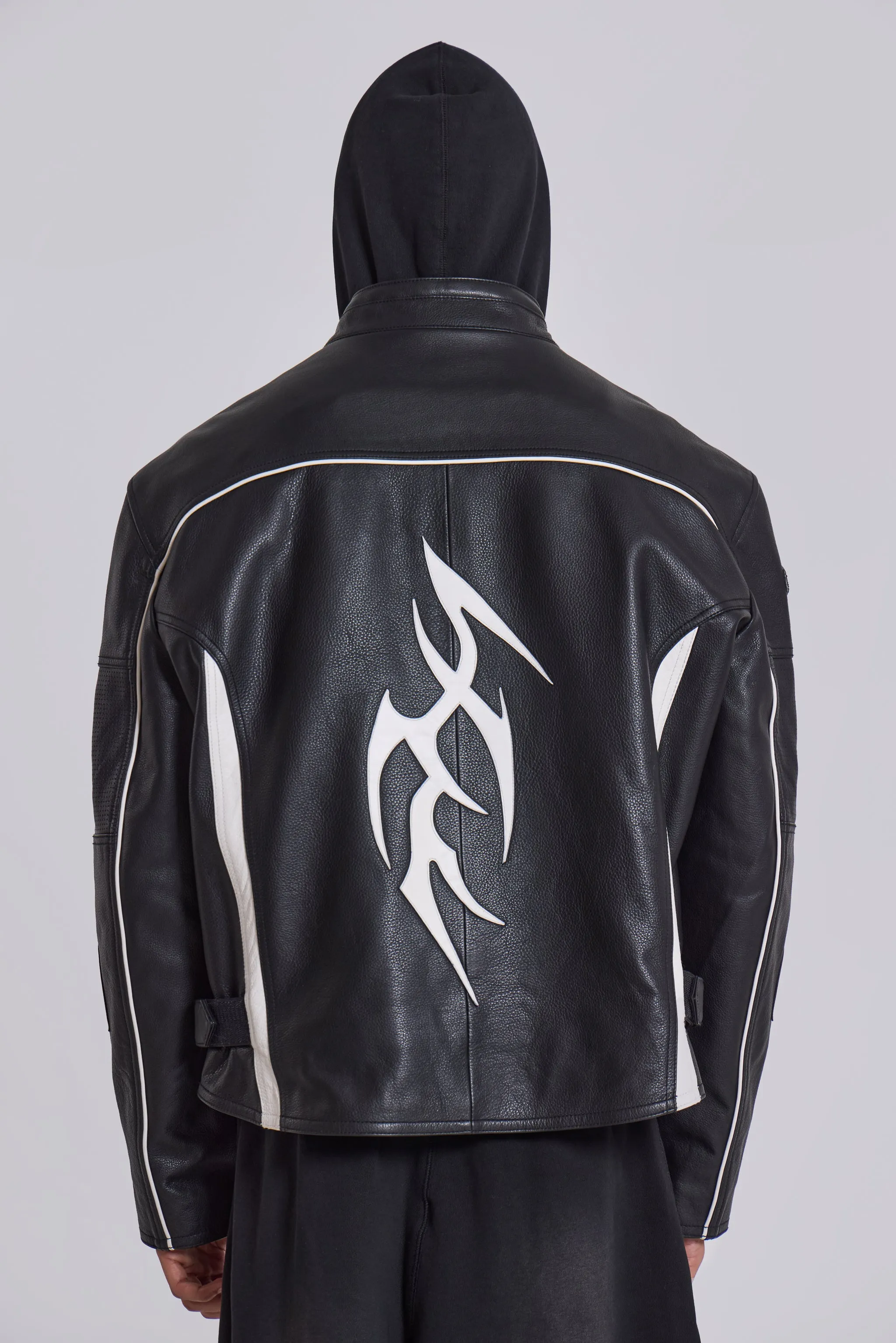 Crash Leather Biker Jacket sold by Jaded London product image thumbnail 5