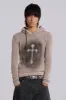 Sainted Knit Hoodie sold by Jaded London