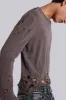 Mauve Bitten Long Sleeve Top sold by Jaded London