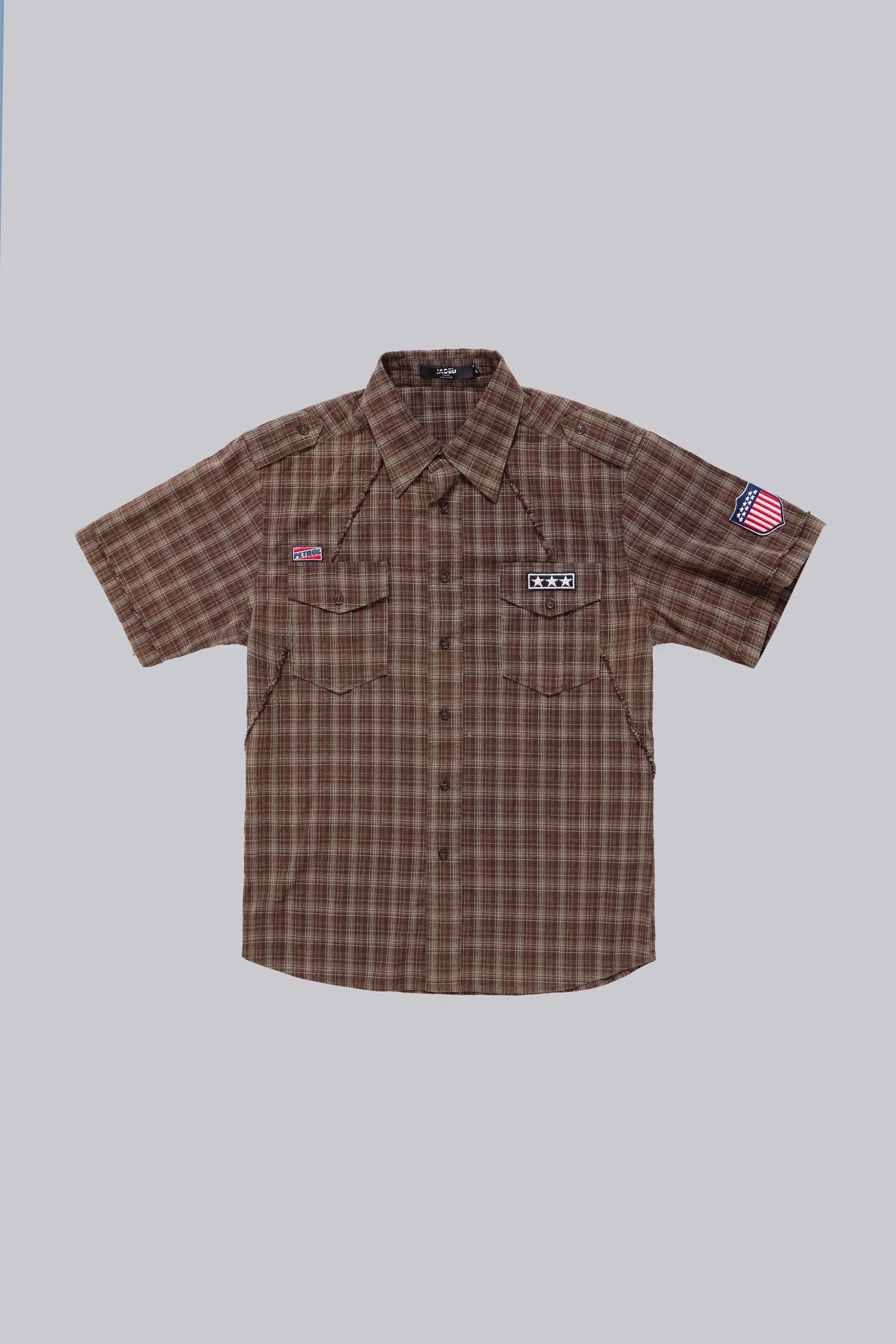 Brown Check Scout Shirt sold by Jaded London product image thumbnail 2