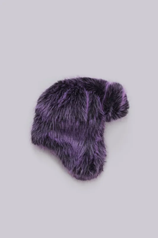 Violet Faux Fur Trapper Hat sold by Jaded London