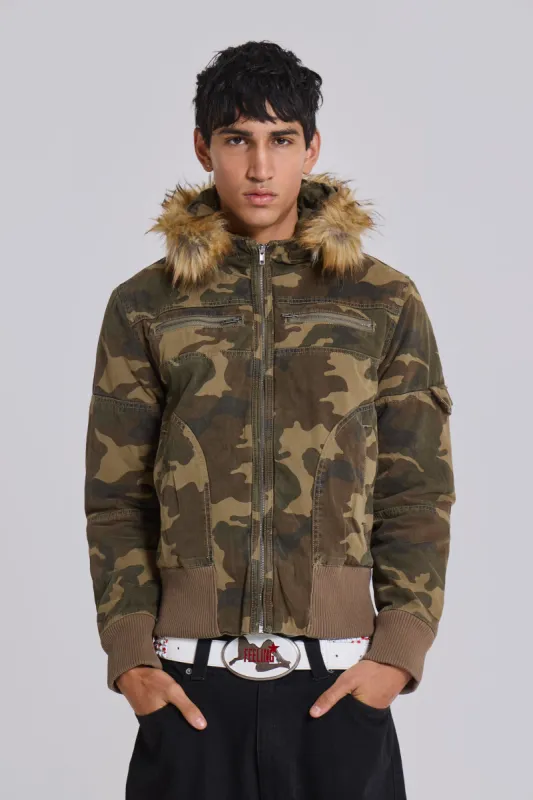 Camo Marshal Jacket sold by Jaded London