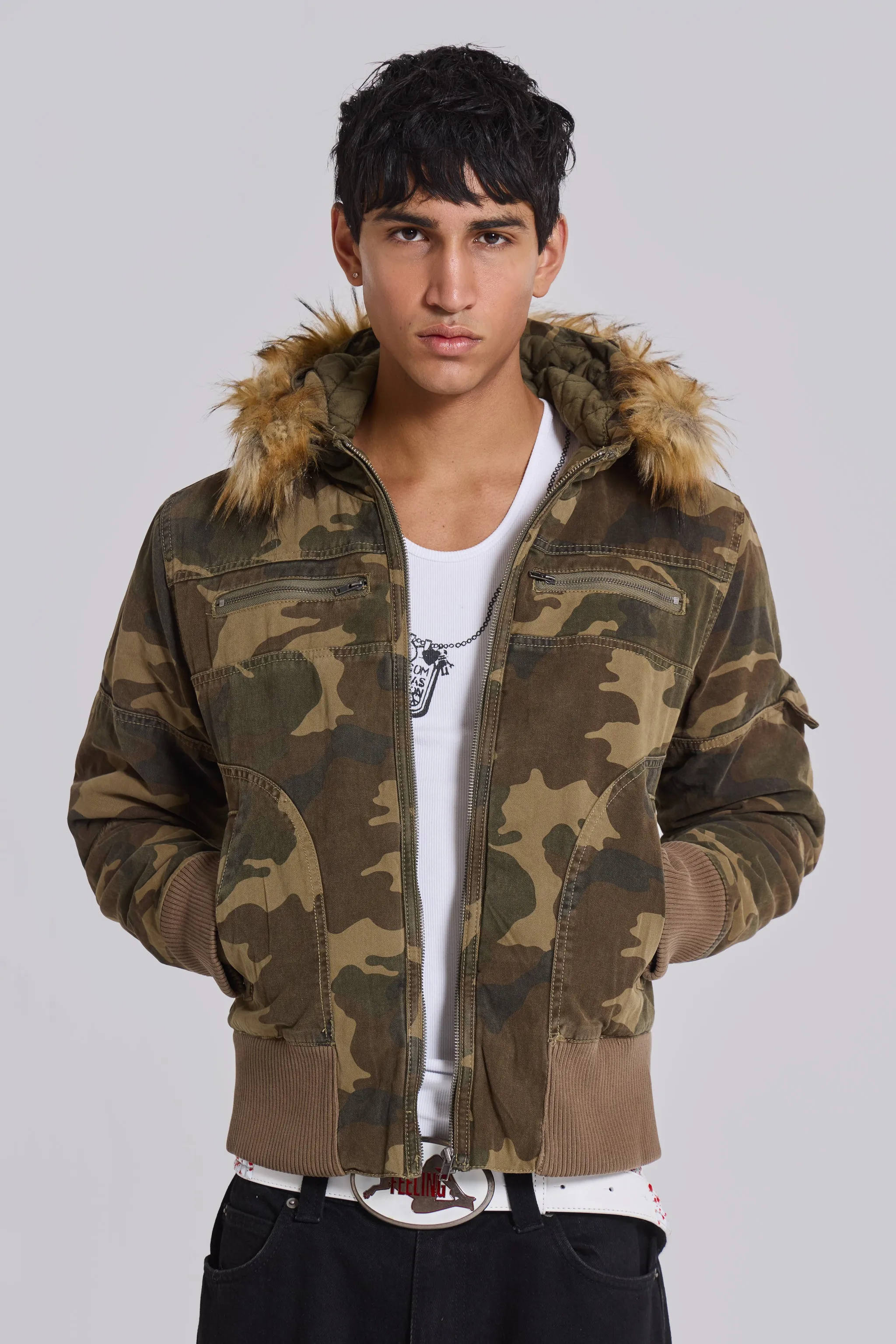 Camo Marshal Jacket sold by Jaded London product image thumbnail 3