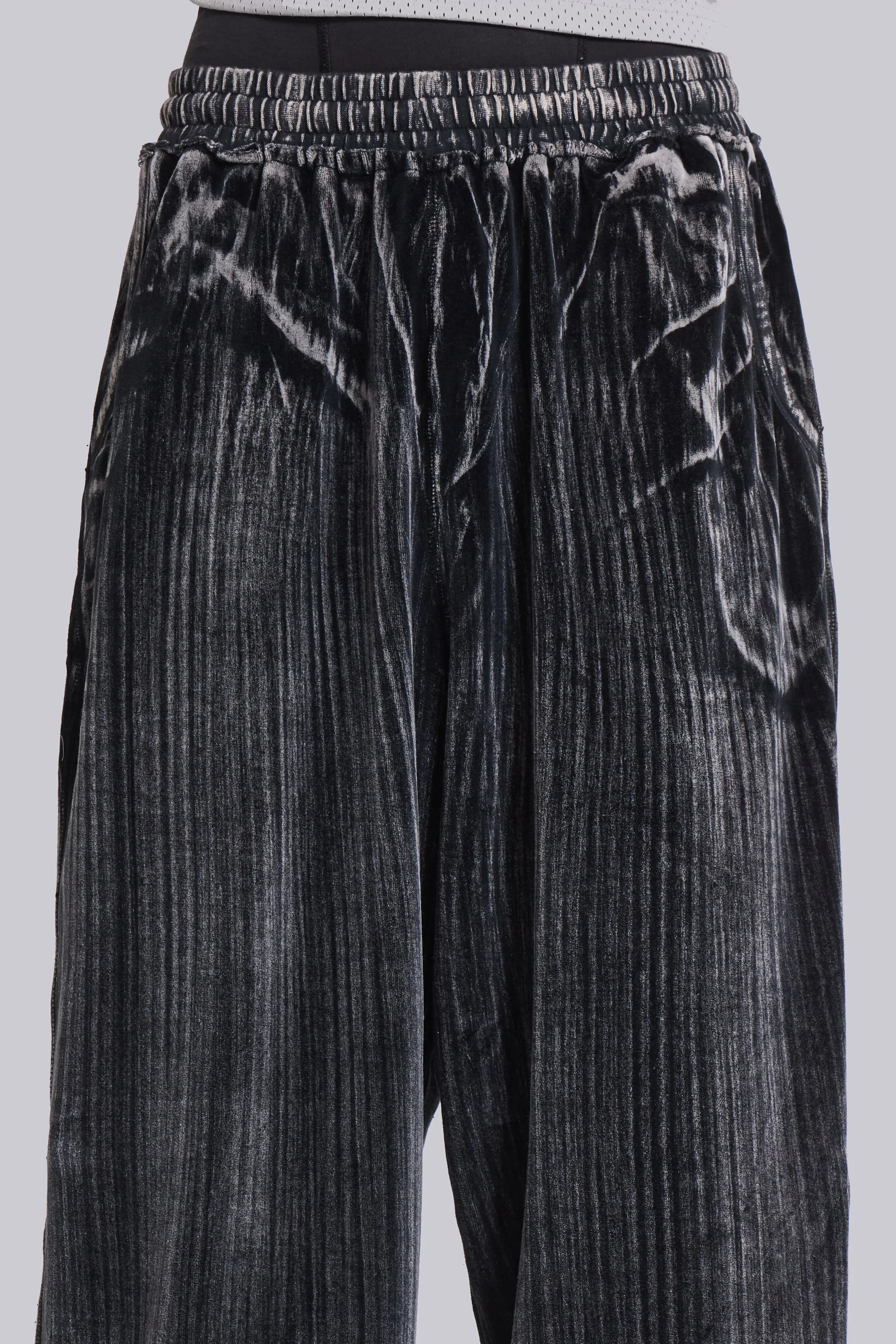 Crease Velour Baggy Monster Joggers sold by Jaded London product image thumbnail 3