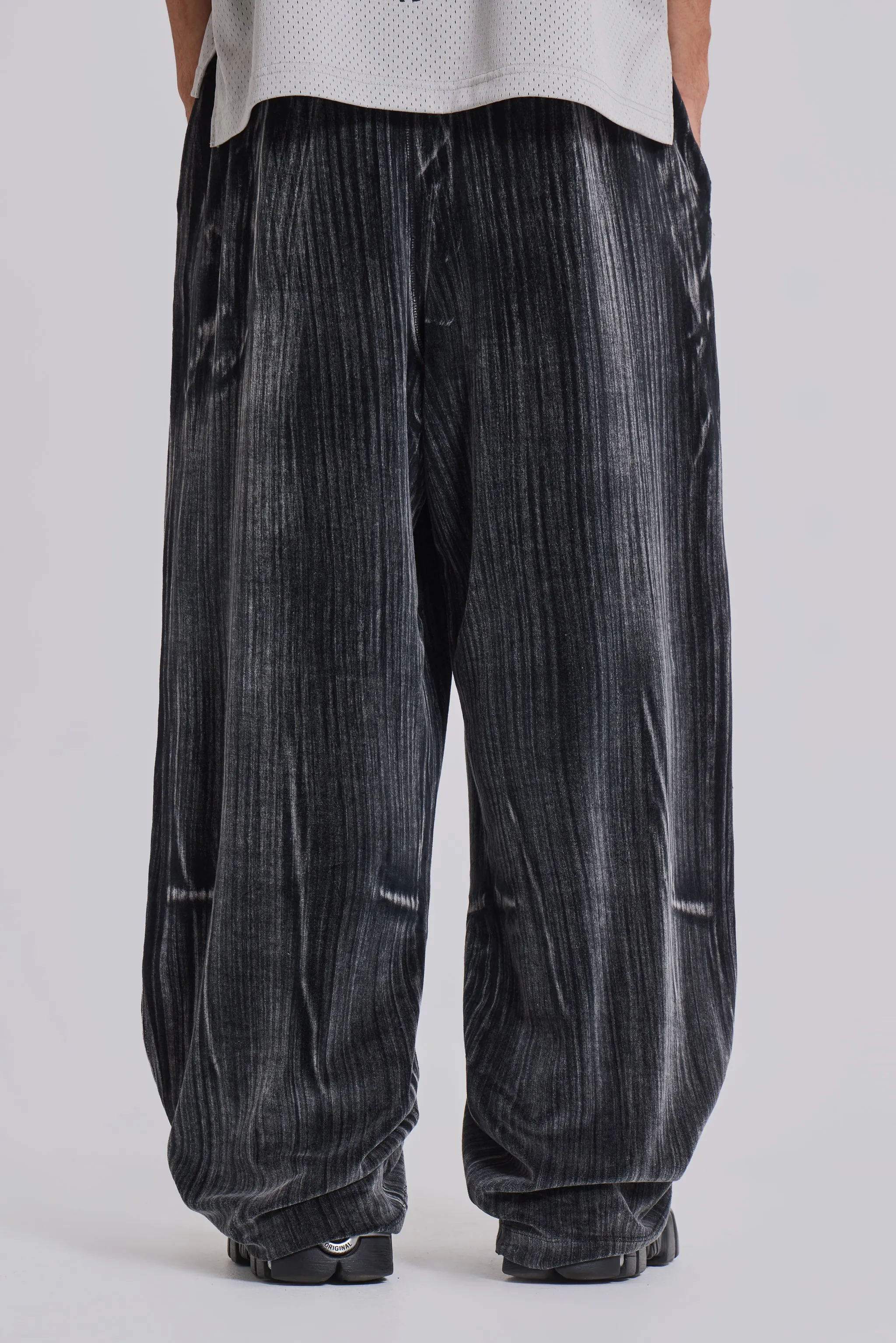 Crease Velour Baggy Monster Joggers sold by Jaded London product image thumbnail 4