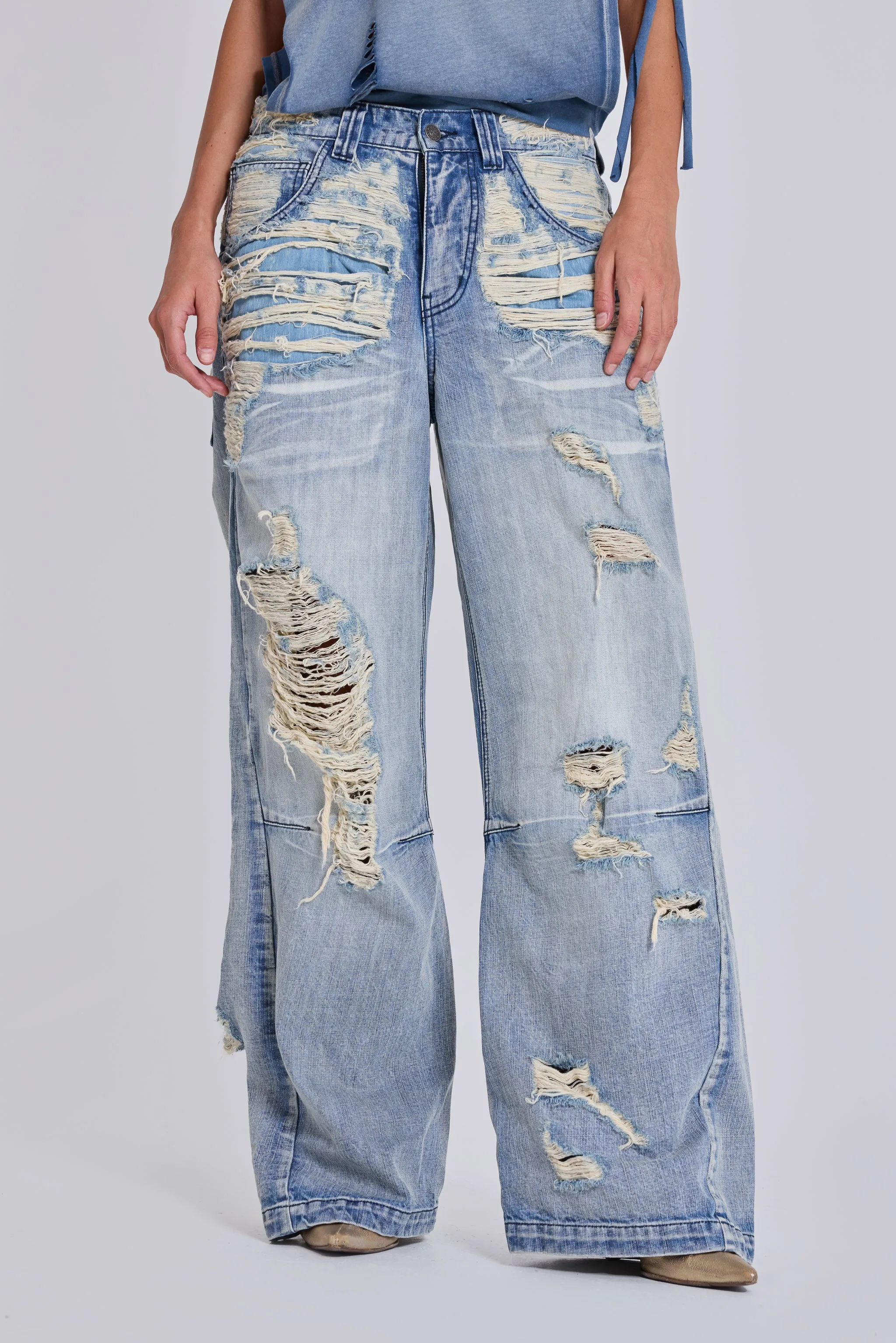 Menace Shredded Colossus Jeans sold by Jaded London product image thumbnail 5