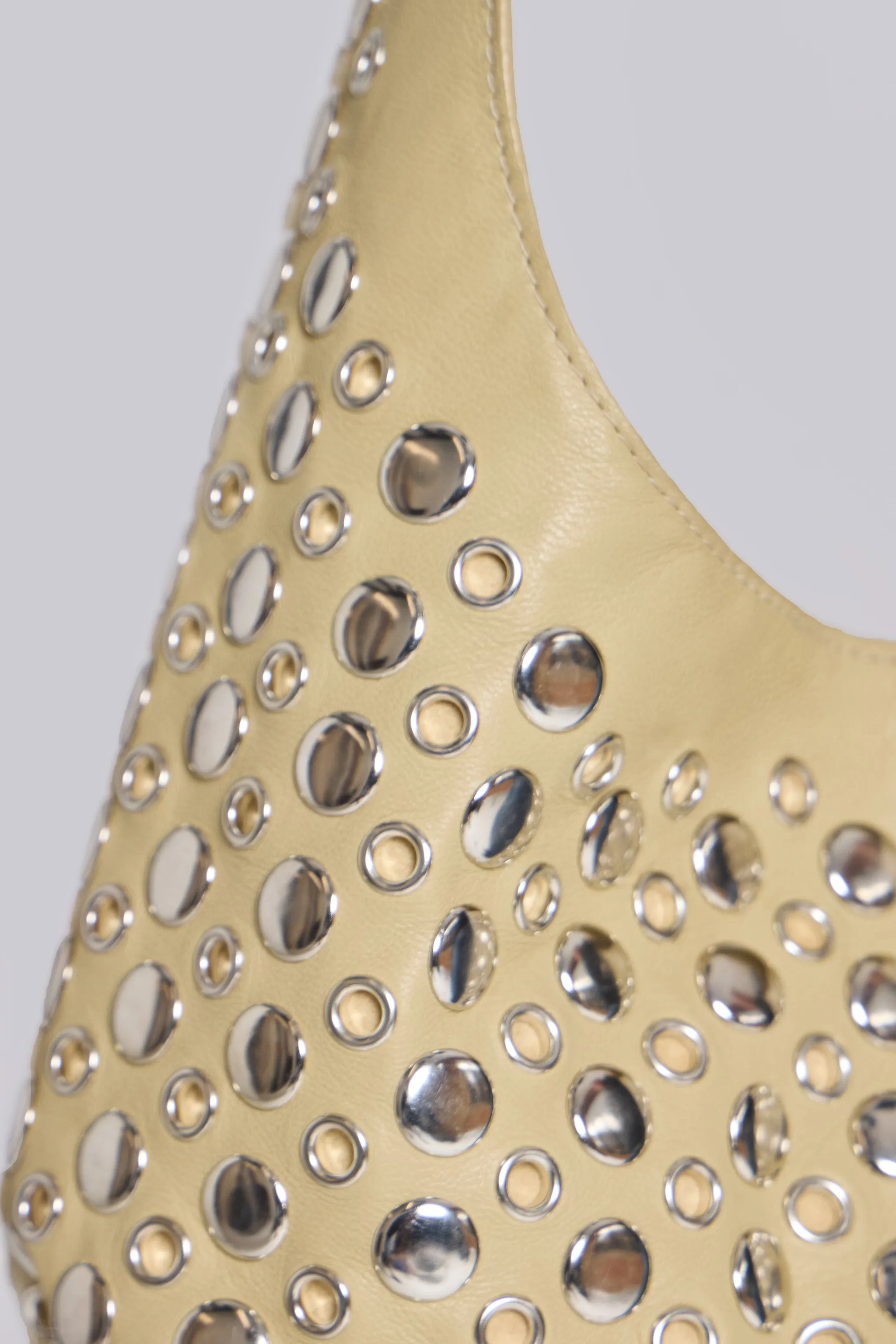 Osmium Studded Leather Bag in Cream sold by Jaded London product image thumbnail 4