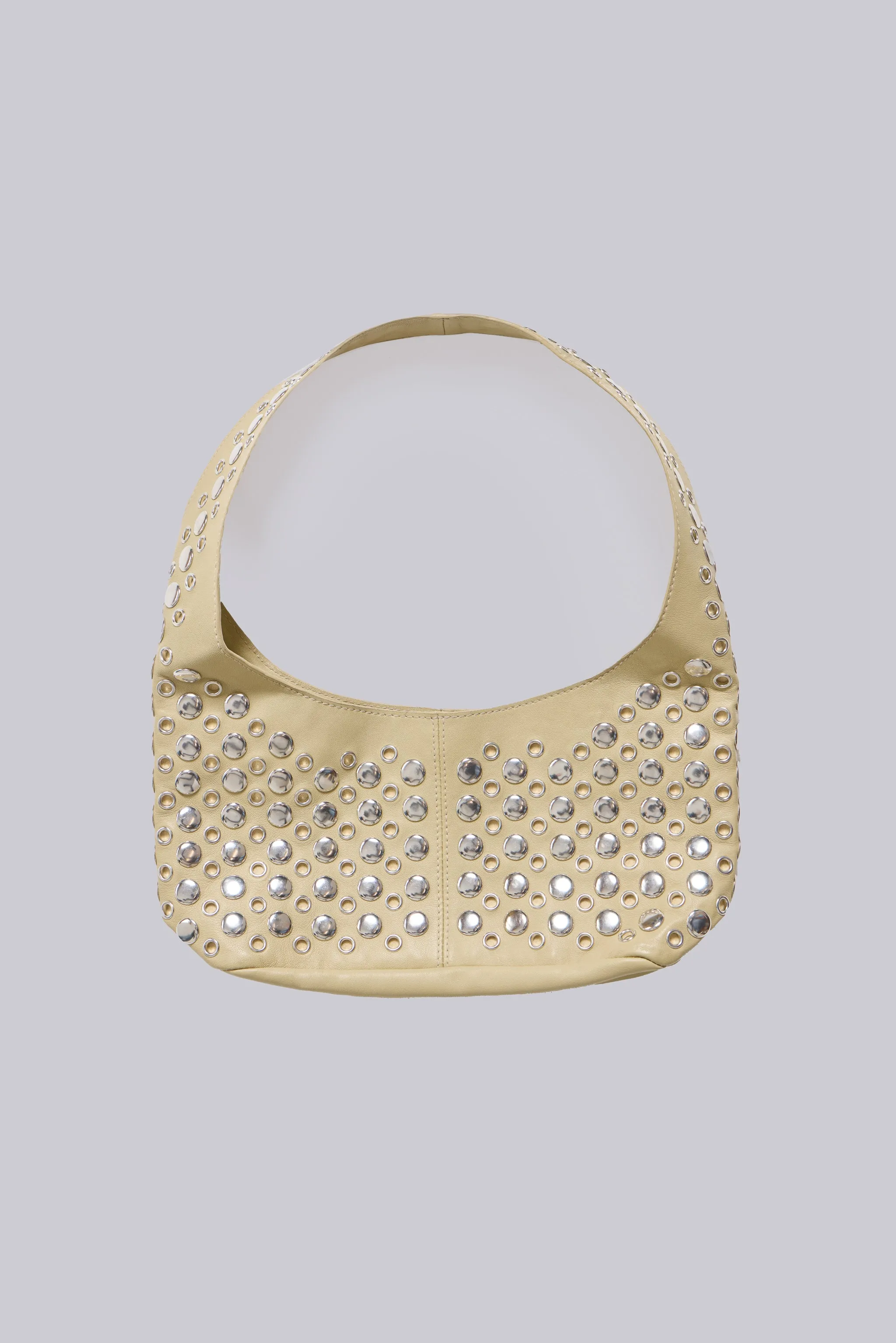 Osmium Studded Leather Bag in Cream sold by Jaded London product image thumbnail 2
