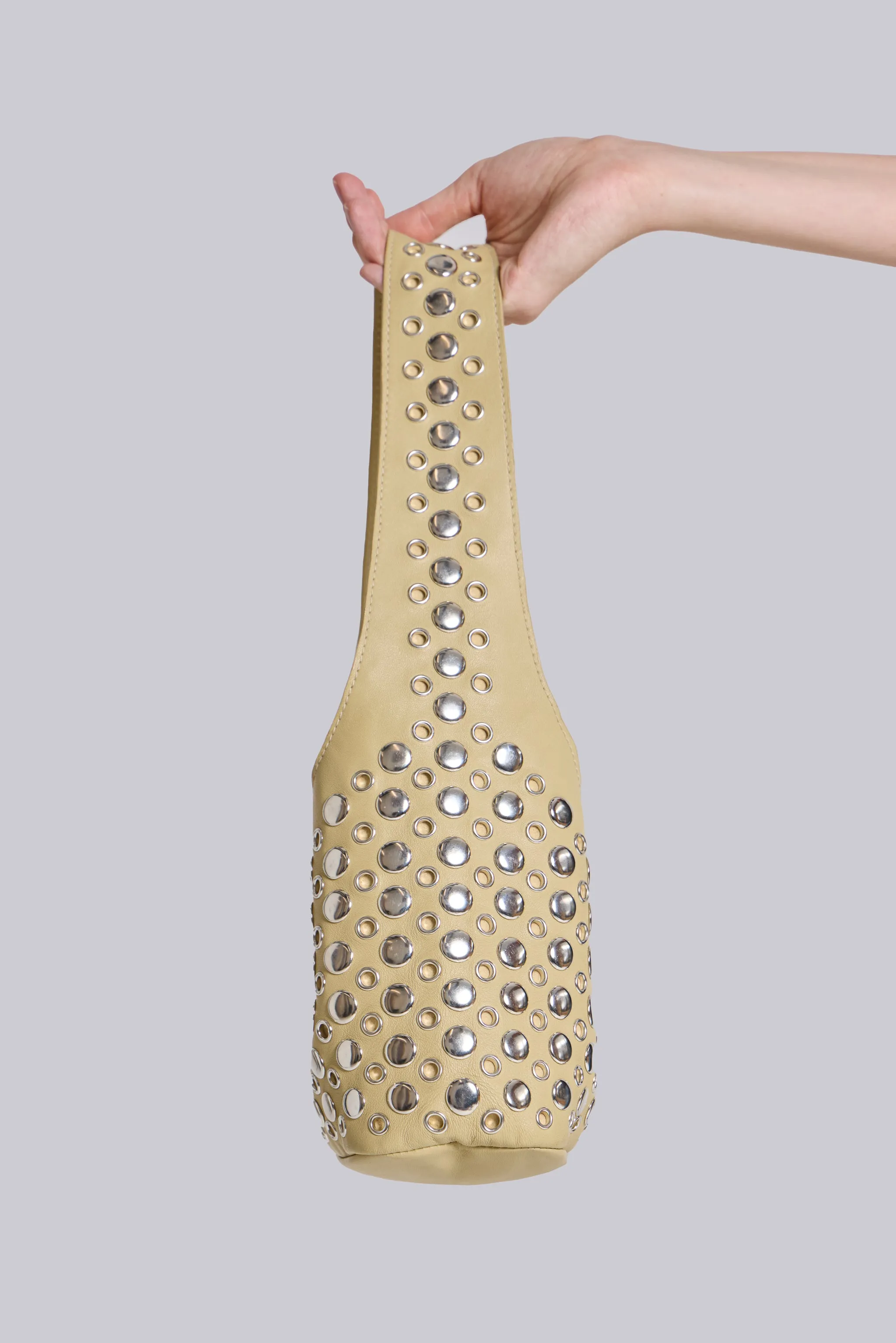 Osmium Studded Leather Bag in Cream sold by Jaded London product image thumbnail 5