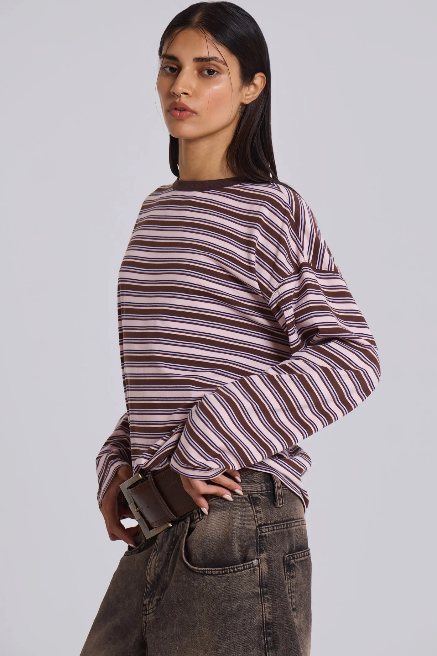 Matilda Stripe Long Sleeve Top sold by Jaded London product image thumbnail 3