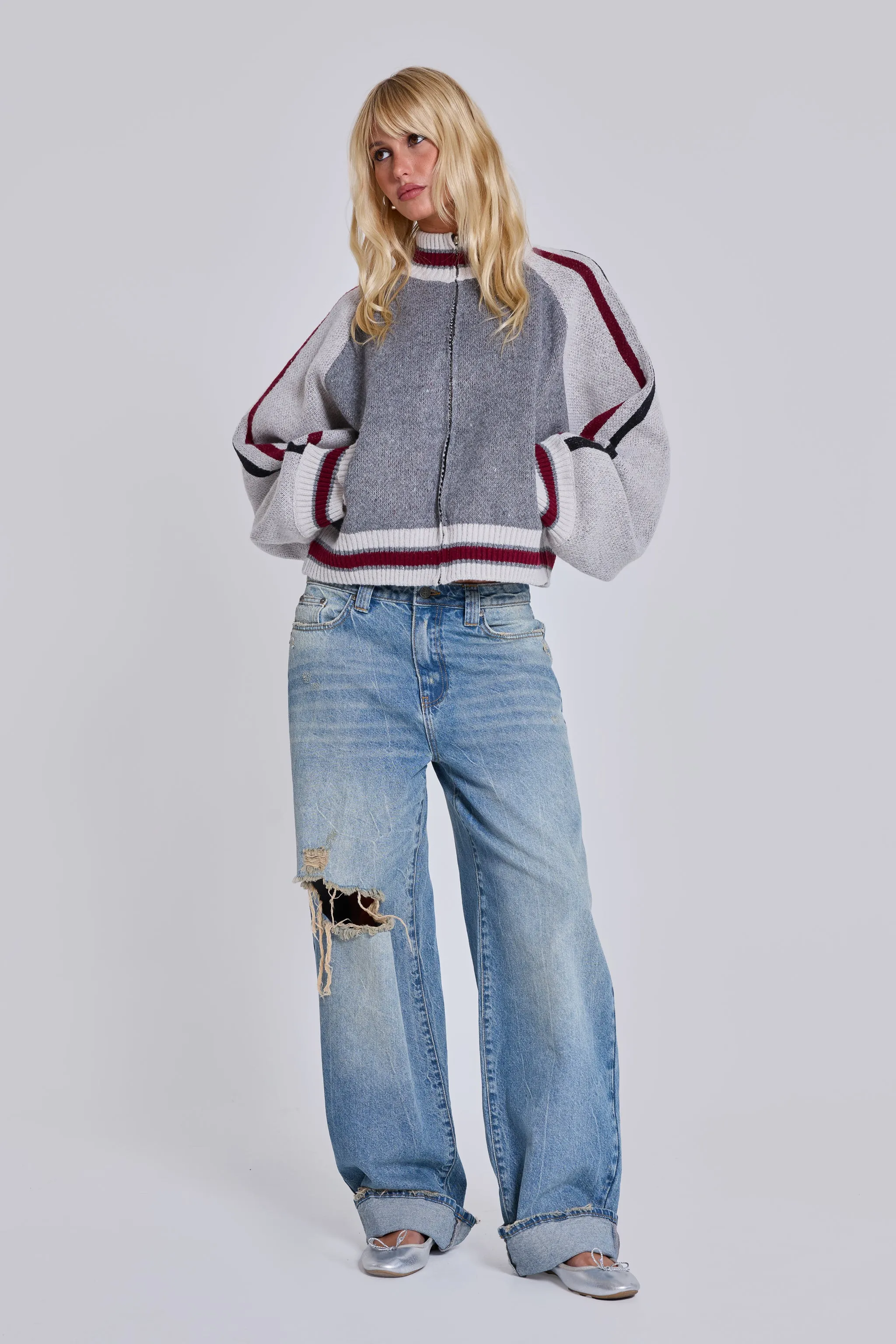 Sonic Jeans in Light Wash sold by Jaded London