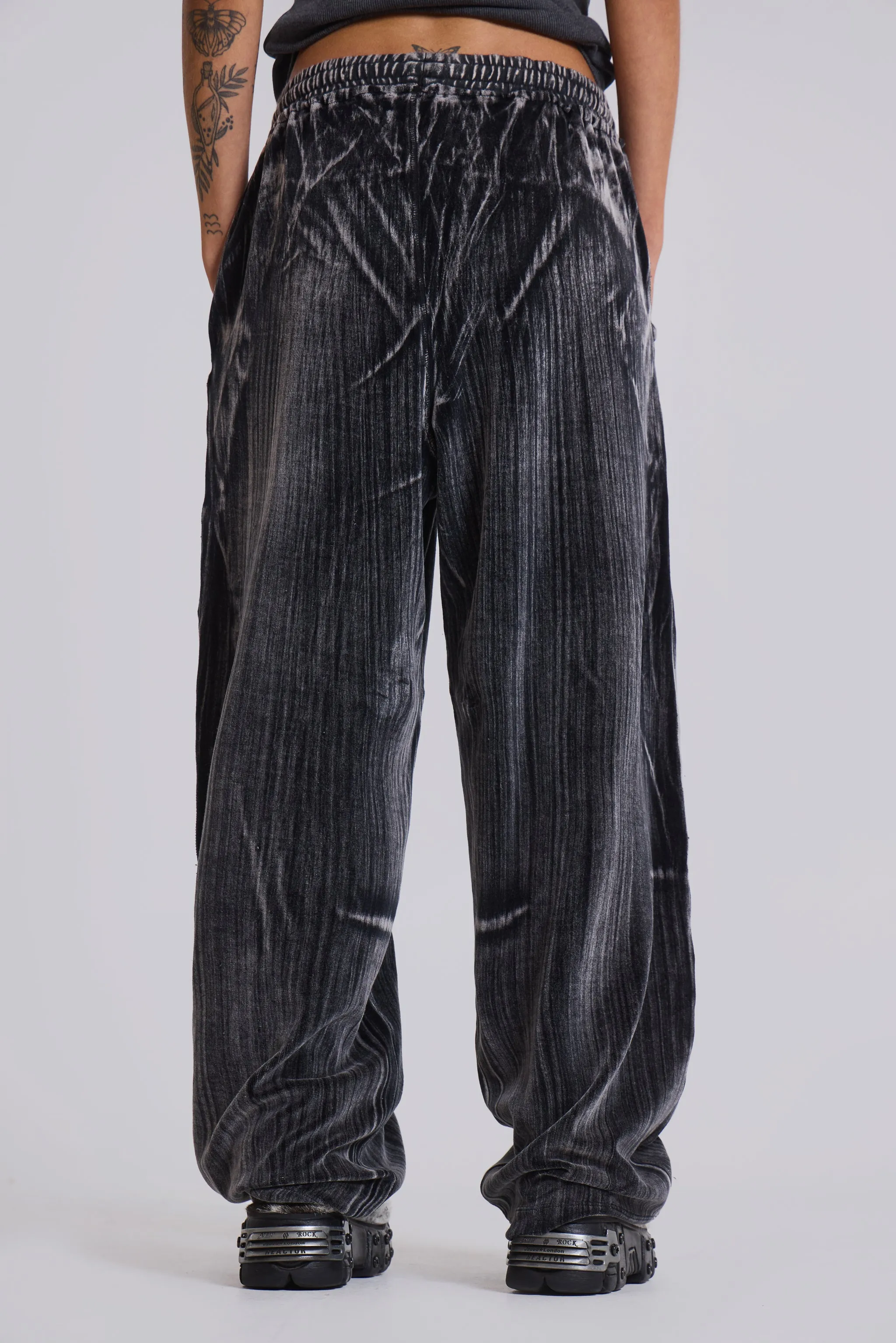 Crease Velour Baggy Monster Joggers sold by Jaded London product image thumbnail 3