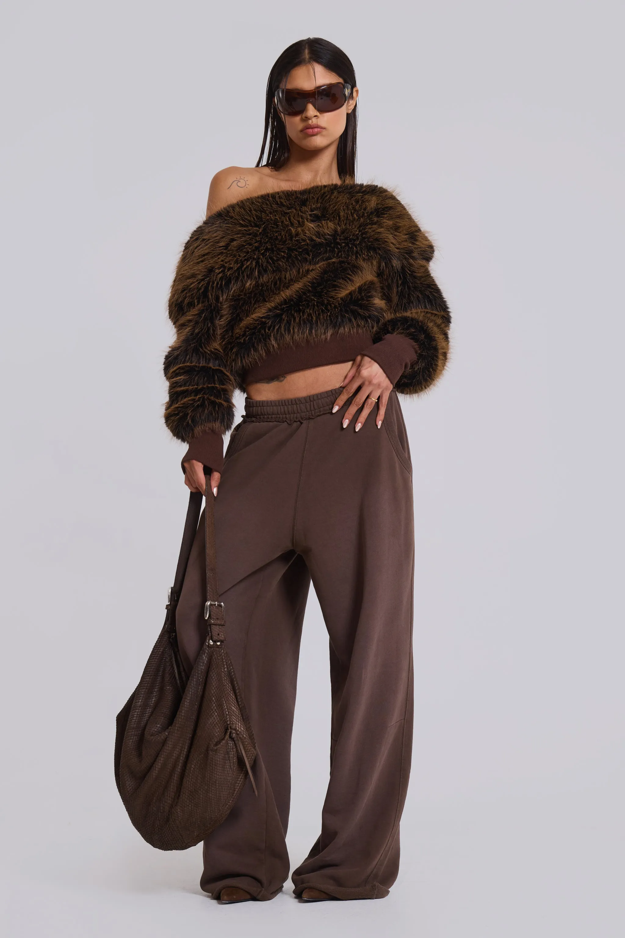 Brown Baggy Monster Joggers sold by Jaded London