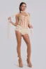 Champagne Skinny Scarf sold by Jaded London