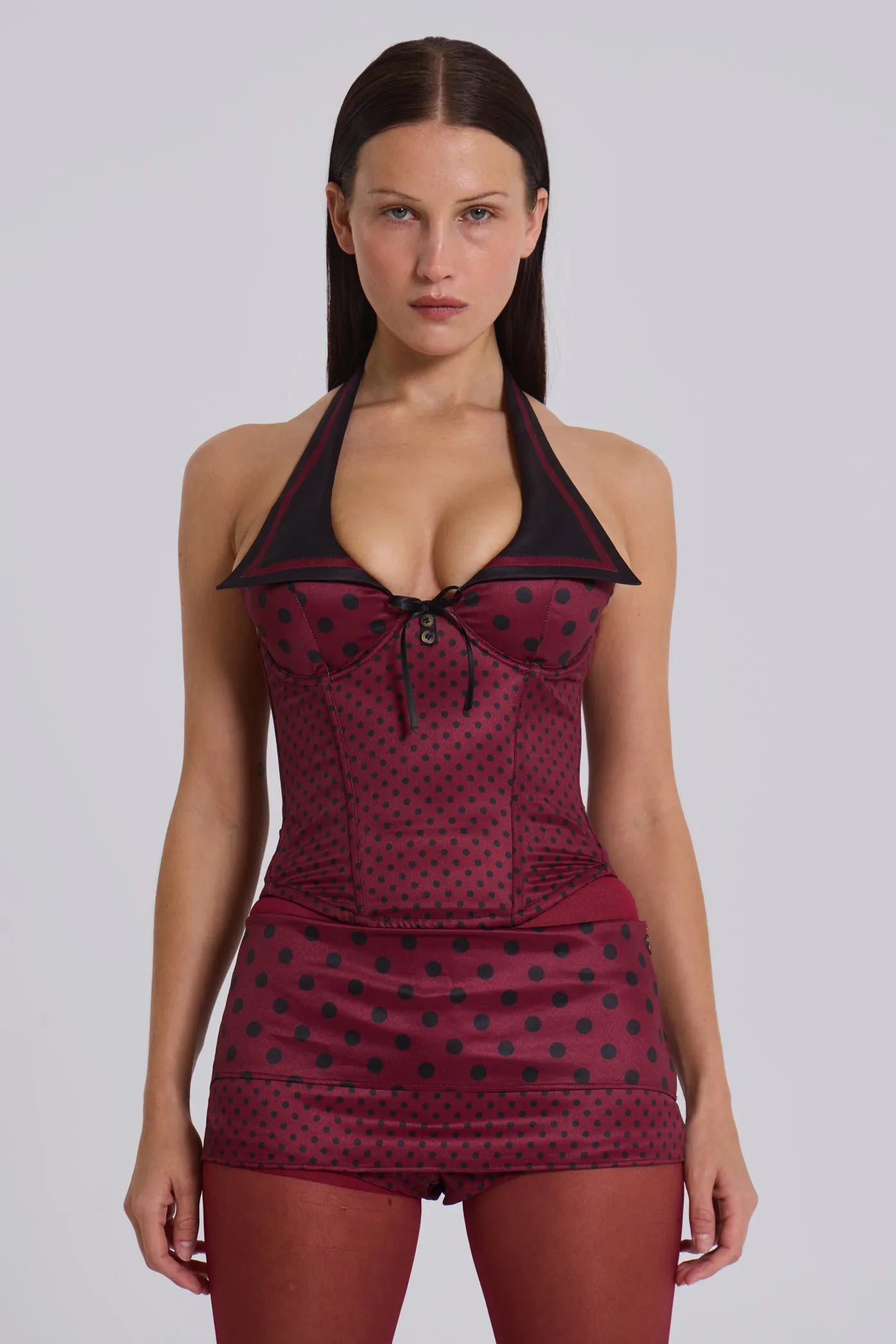 Not Your Girlfriend Corset in Polkadot sold by Jaded London product image thumbnail 5