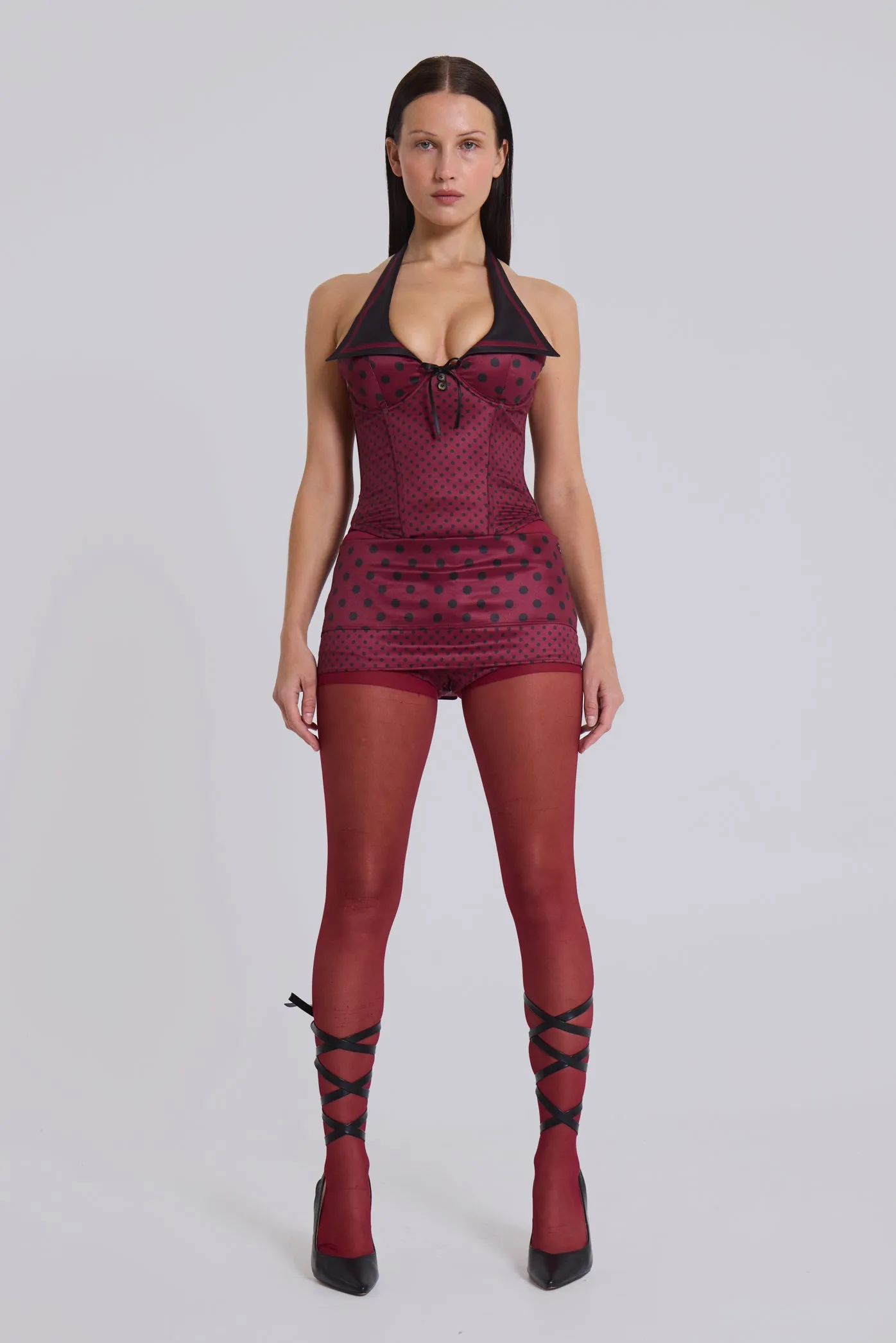Not Your Girlfriend Corset in Polkadot sold by Jaded London product image thumbnail 3