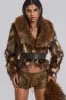 Mesconda Faux Fur Belted Jacket sold by Jaded London