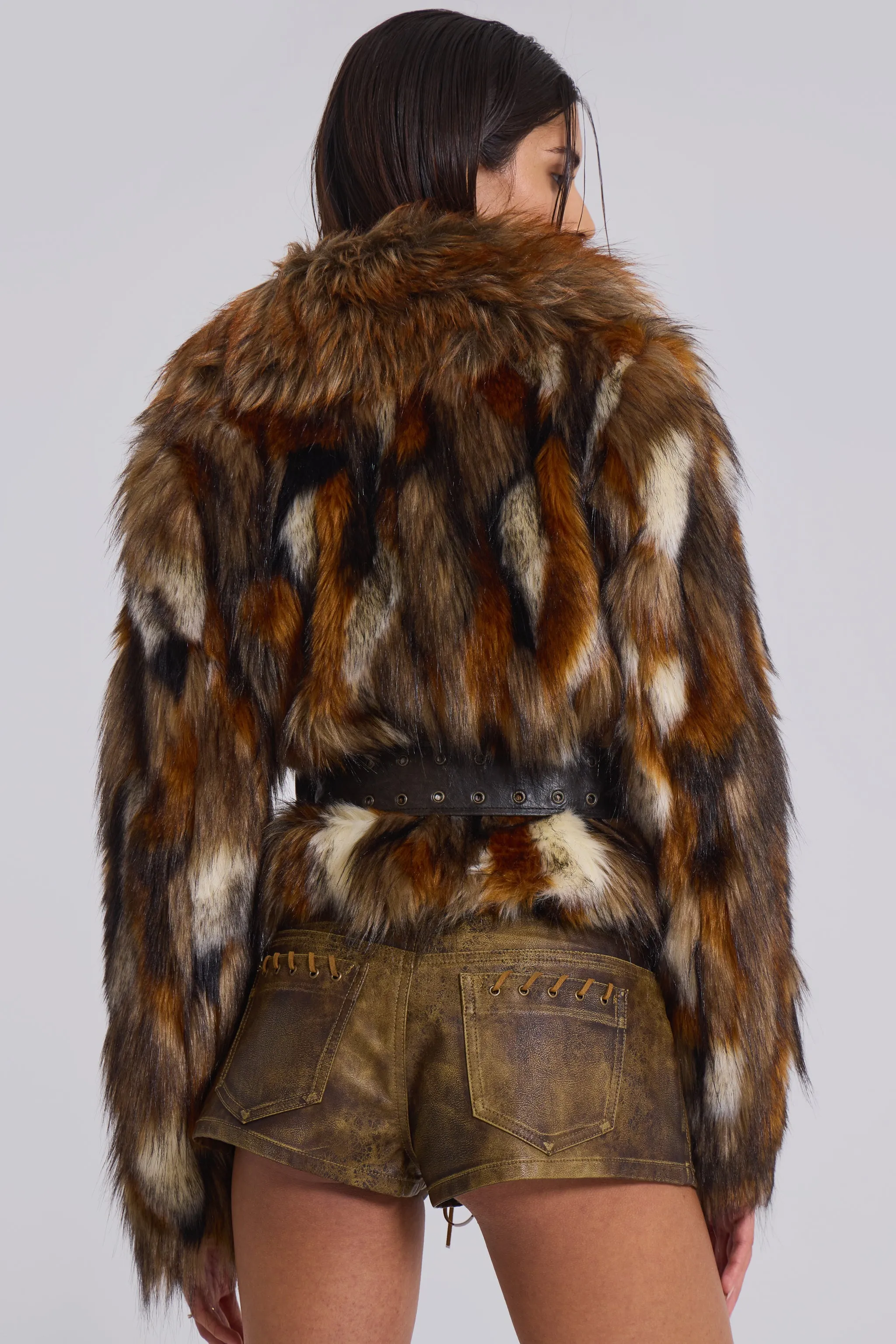 Mesconda Faux Fur Belted Jacket sold by Jaded London product image thumbnail 3