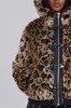 Leopard Faux Fur Hooded Mendoza Jacket sold by Jaded London