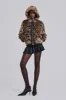 Leopard Faux Fur Hooded Mendoza Jacket sold by Jaded London