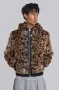 Leopard Faux Fur Hooded Mendoza Jacket sold by Jaded London