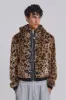 Leopard Faux Fur Hooded Mendoza Jacket sold by Jaded London