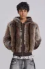 Bear Faux Fur Hooded Jacket sold by Jaded London