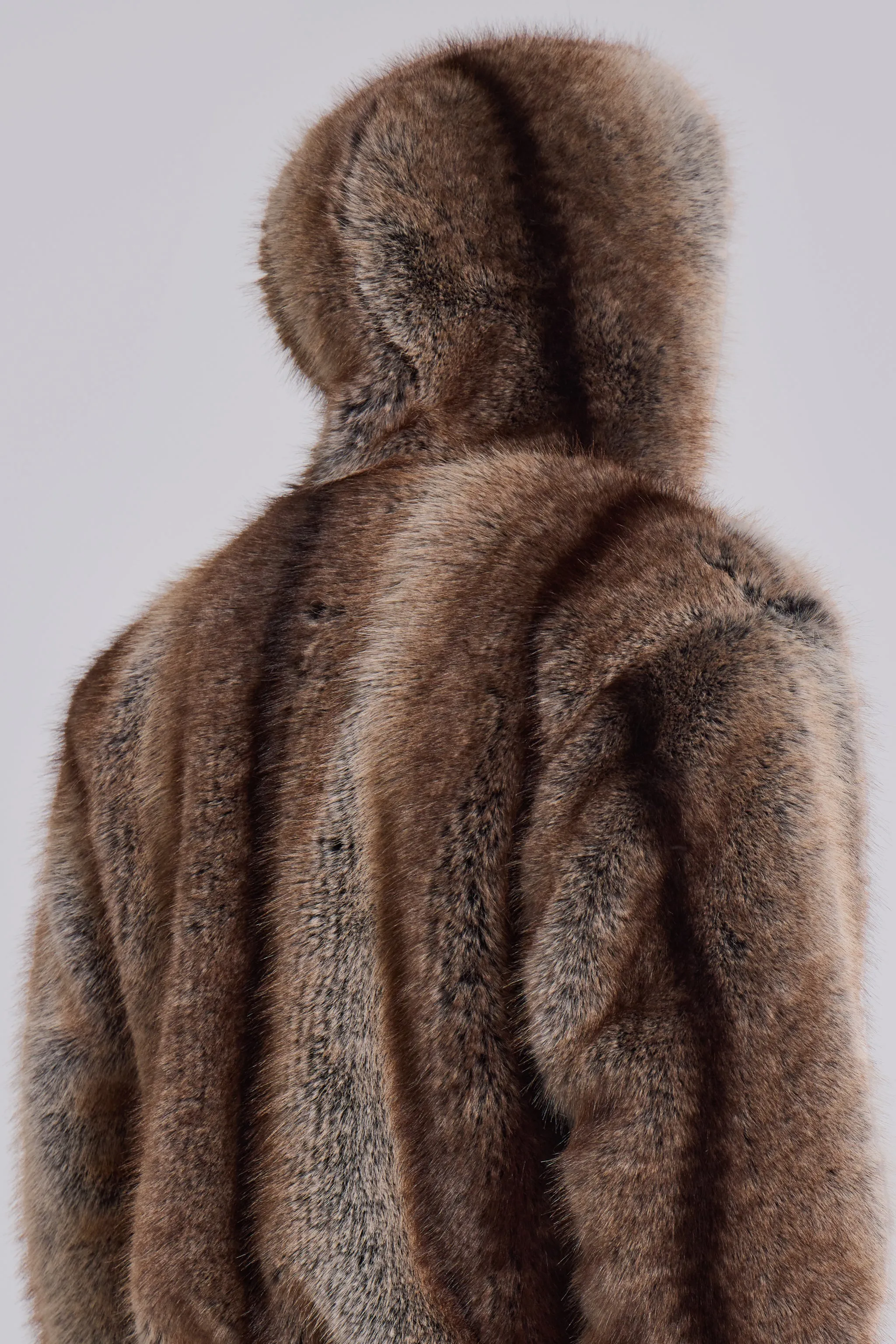Bear Faux Fur Hooded Jacket | Parallel