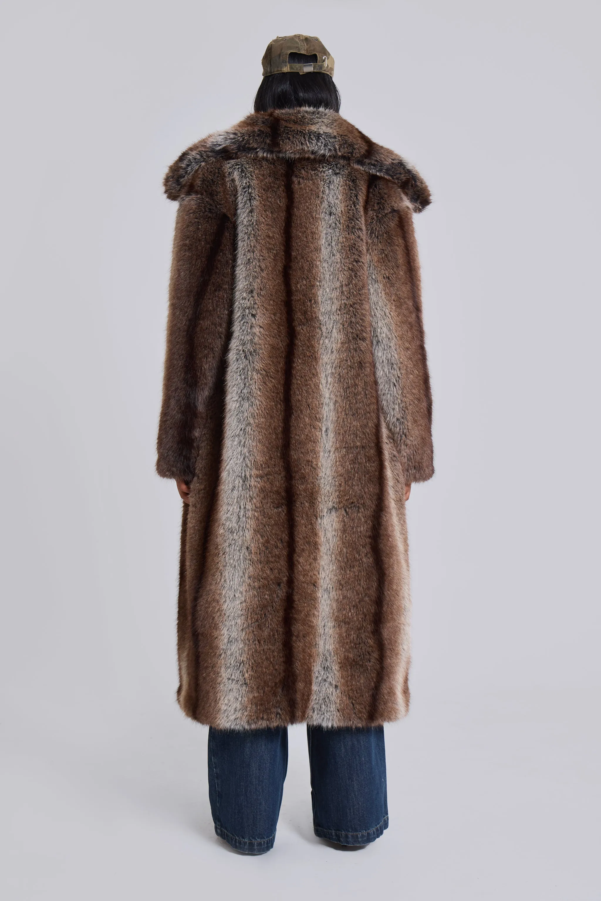 Agyness Brown Faux Fur Coat sold by Jaded London product image thumbnail 5
