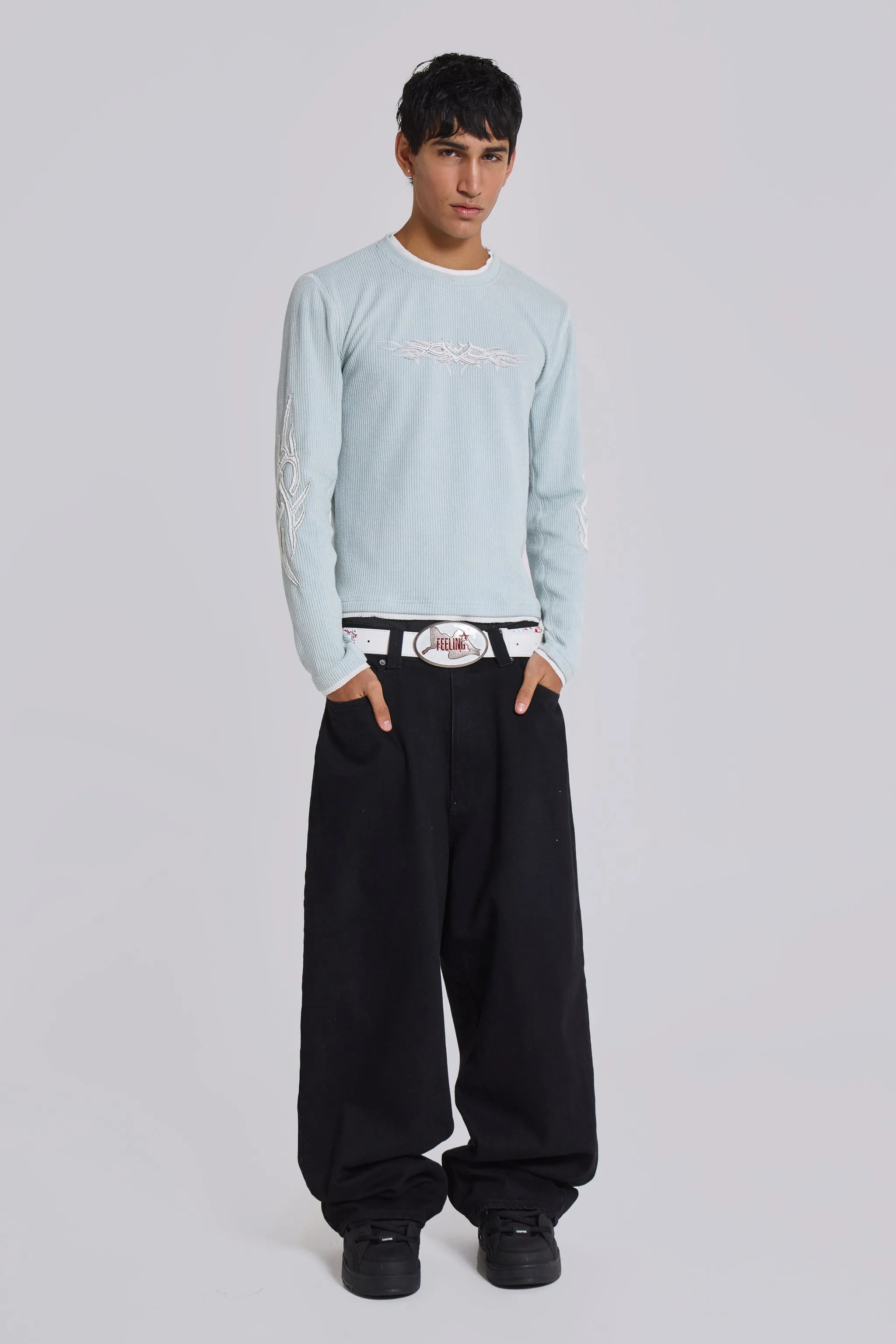 Aqua Tattoo Applique Tee sold by Jaded London product image thumbnail 3