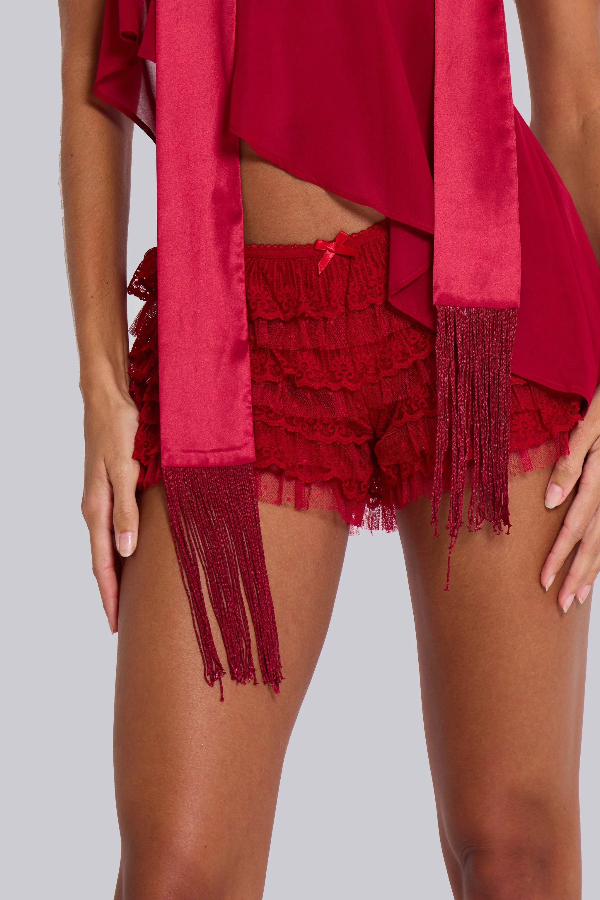 Regina Corset Top In Scarlet Red sold by Jaded London product image thumbnail 4