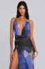 Sedona Blue Floral Maxi Dress sold by Jaded London