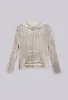 White Scrape Knit Hoodie sold by Jaded London