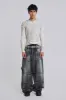 White Scrape Knit Hoodie sold by Jaded London