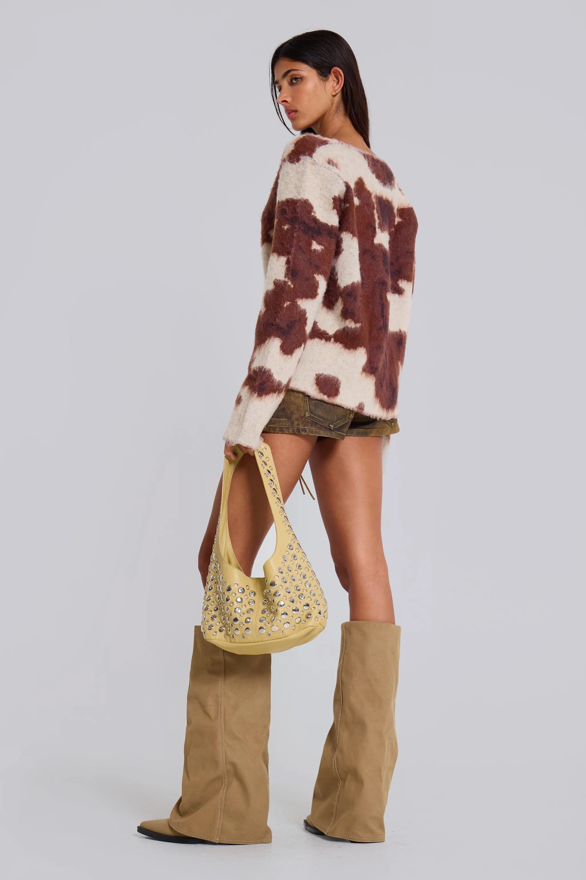 Cow Print Chuck Cardigan sold by Jaded London product image thumbnail 3