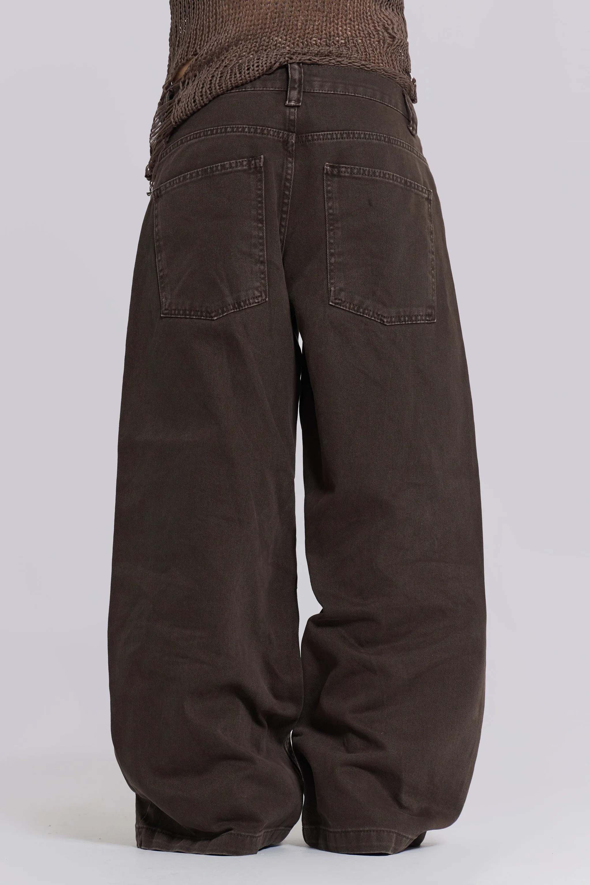 Washed Brown Colossus Jeans sold by Jaded London product image thumbnail 3
