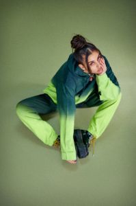 Green Ombre Cuffed Joggers sold by Jaded London