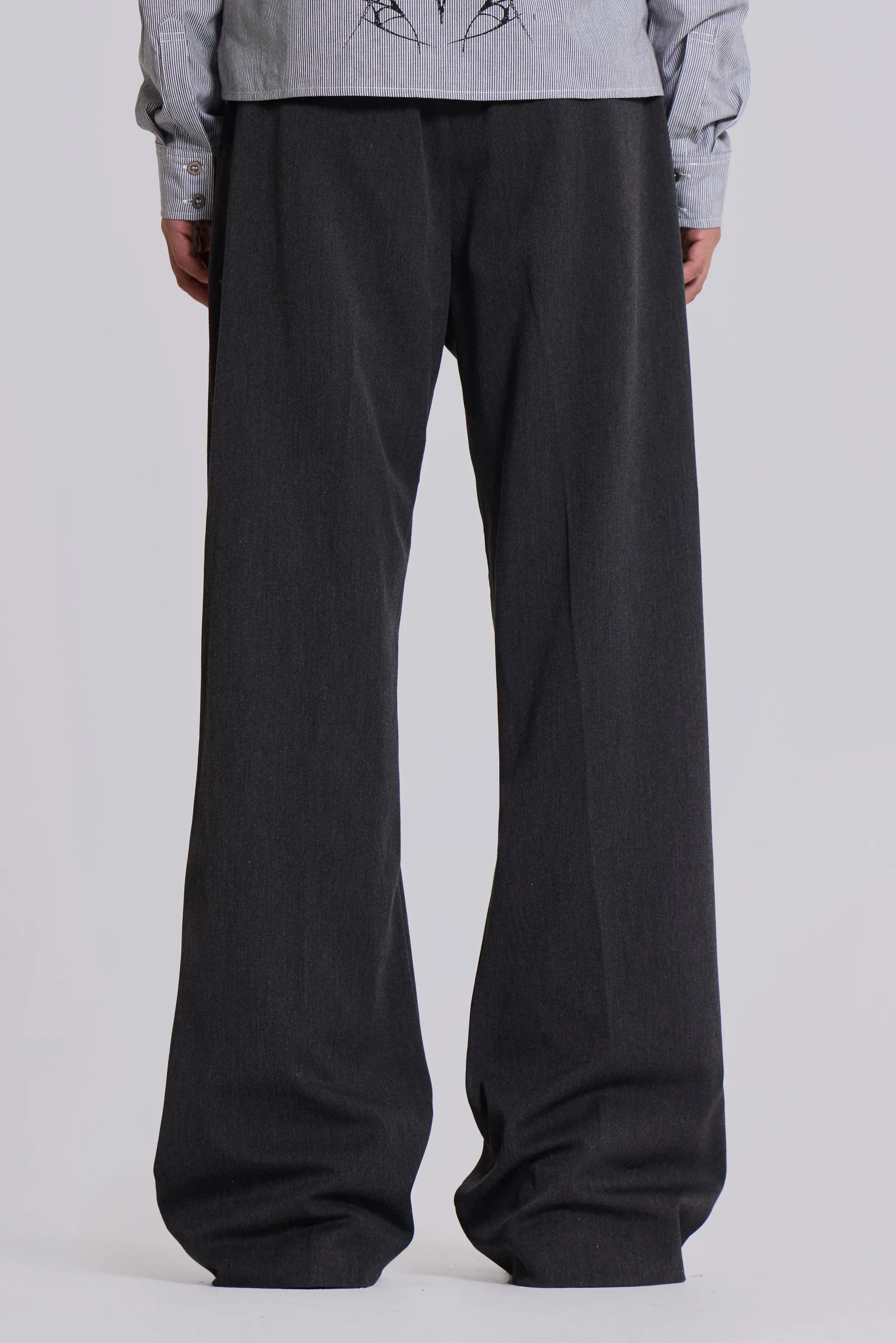 Grey Stacked Bootcut Suit Pants sold by Jaded London product image thumbnail 5