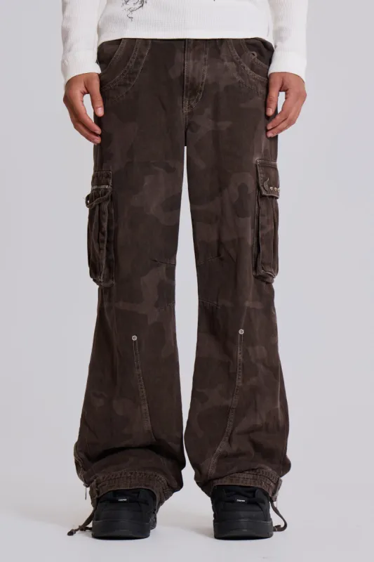 Brown Trooper Cargo Pants sold by Jaded London