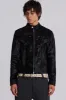 Black Real Leather Piston Jacket sold by Jaded London