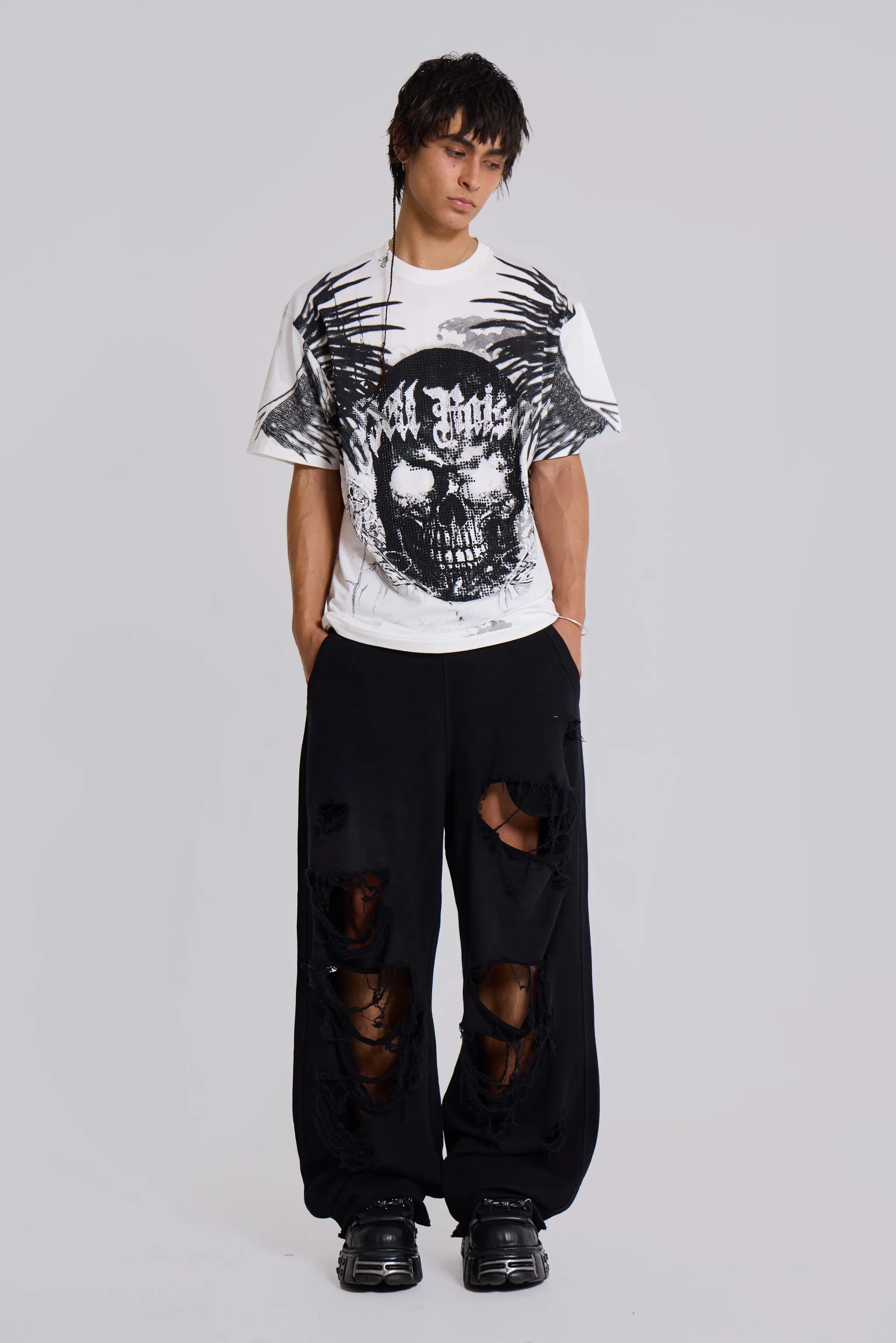 Distressed Black Baggy Monster Joggers sold by Jaded London product image thumbnail 3
