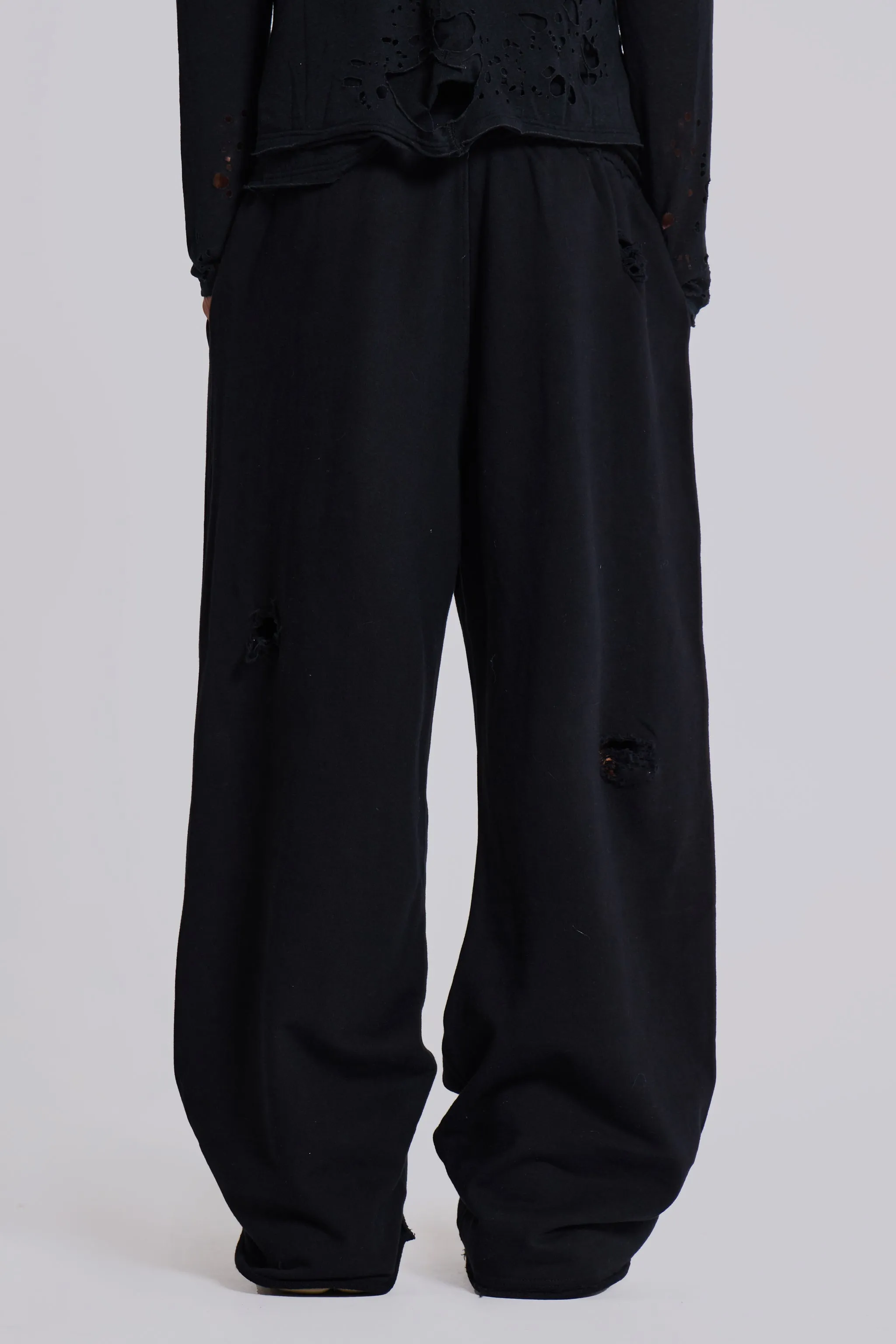 Distressed Black Baggy Monster Joggers sold by Jaded London product image thumbnail 5
