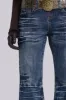 Mid Blue Drift Bootcut Jeans sold by Jaded London