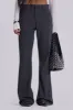 Grey Pinstripe Stacked Bootcut Suit Pants sold by Jaded London